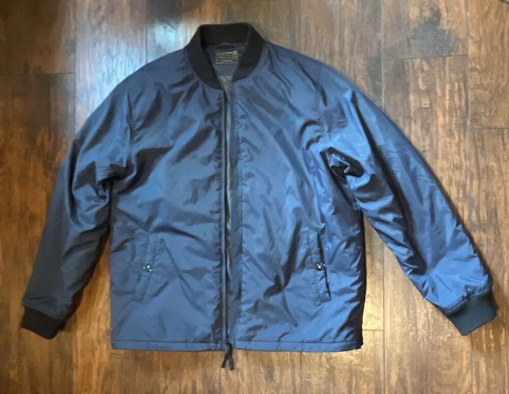 J.Crew Men's Primaloft Insulated Bomber Jacket Navy Blue Size L